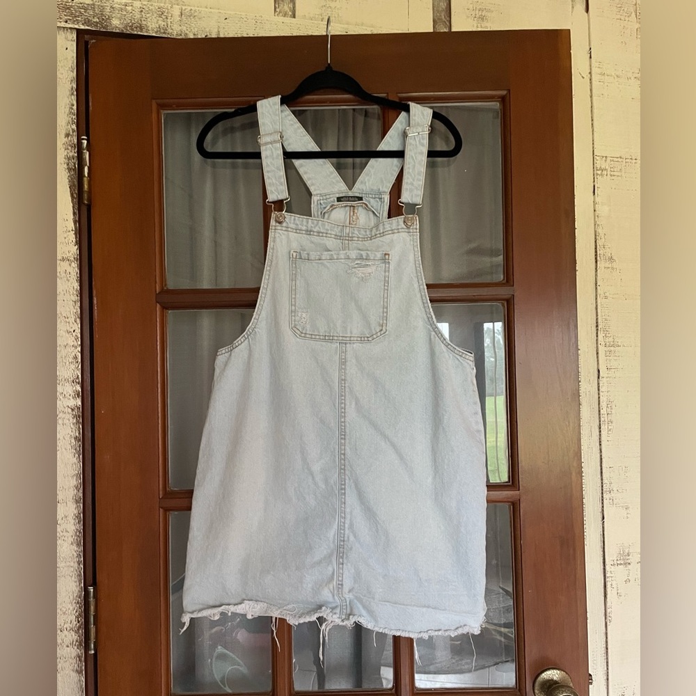 Wild Fable - Light Wash Overall Dress - Large